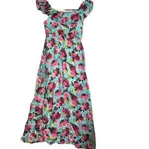 Betsy Johnson floral floor Length dress size 8